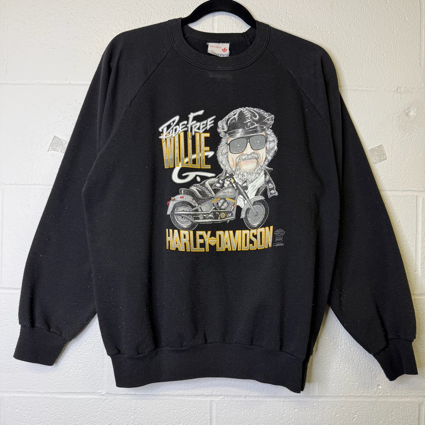 90's Harley Davidson Saskatoon Saskatchewan Crewneck Sz L (B1436)