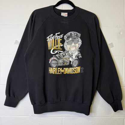90's Harley Davidson Saskatoon Saskatchewan Crewneck Sz L (B1436)
