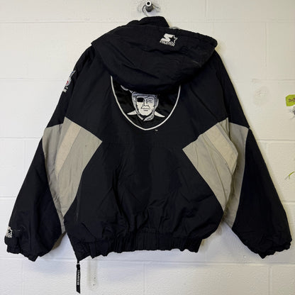 90's Oakland Raiders NFL Starter Jacket Sz M (B2491)