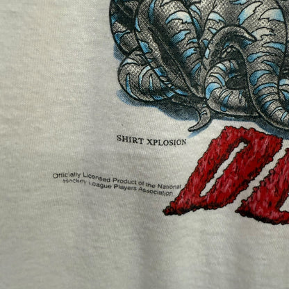 90s Detroit Red Wings NHL Xplosion Caricature T-Shirt Sz XL