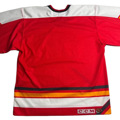 90’s Calgary Flames CCM Jersey Sz L (H200)