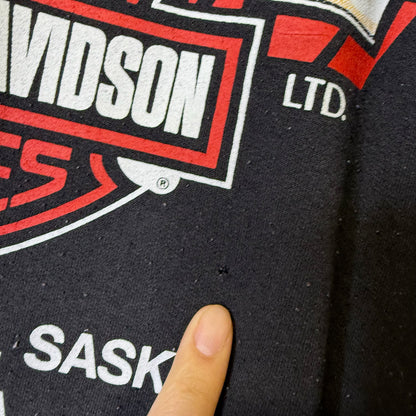 90's Harley Davidson Saskatoon Saskatchewan Crewneck Sz L (B1436)