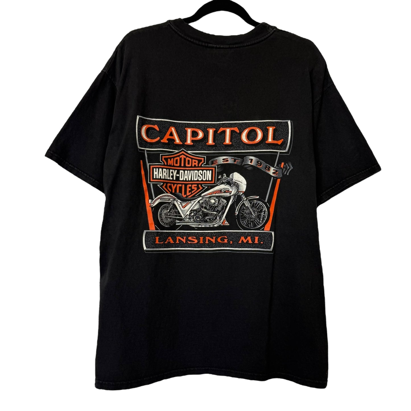 1997 Harley Davidson Capitol Lansing T-shirt Sz L (B600)