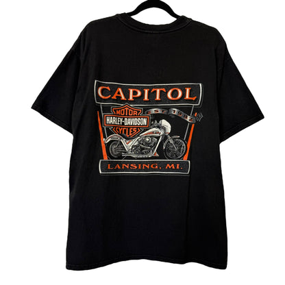 1997 Harley Davidson Capitol Lansing T-shirt Sz L (B600)