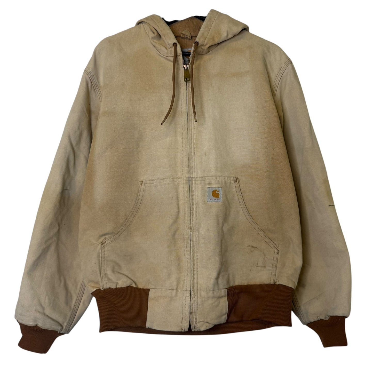 Carhartt Tan Hooded Jacket Sz S (B1781)