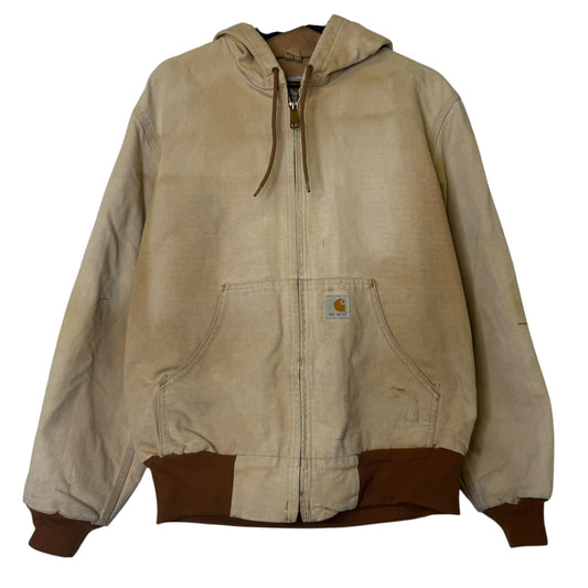 Carhartt Tan Hooded Jacket Sz S (B1781)