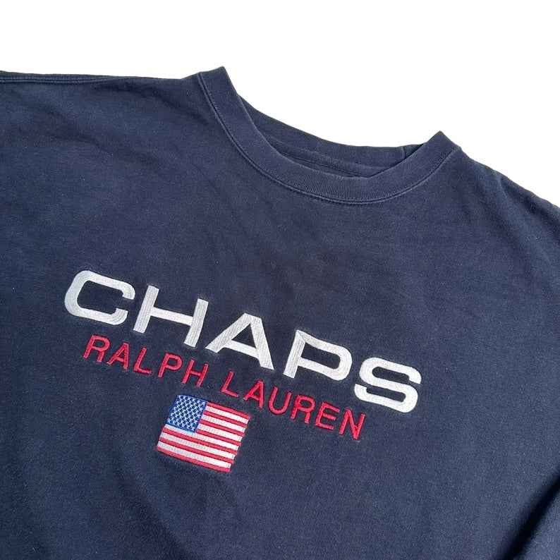 90's Chaps by Ralph Lauren Spellout Crewneck Sz XL (A1177)