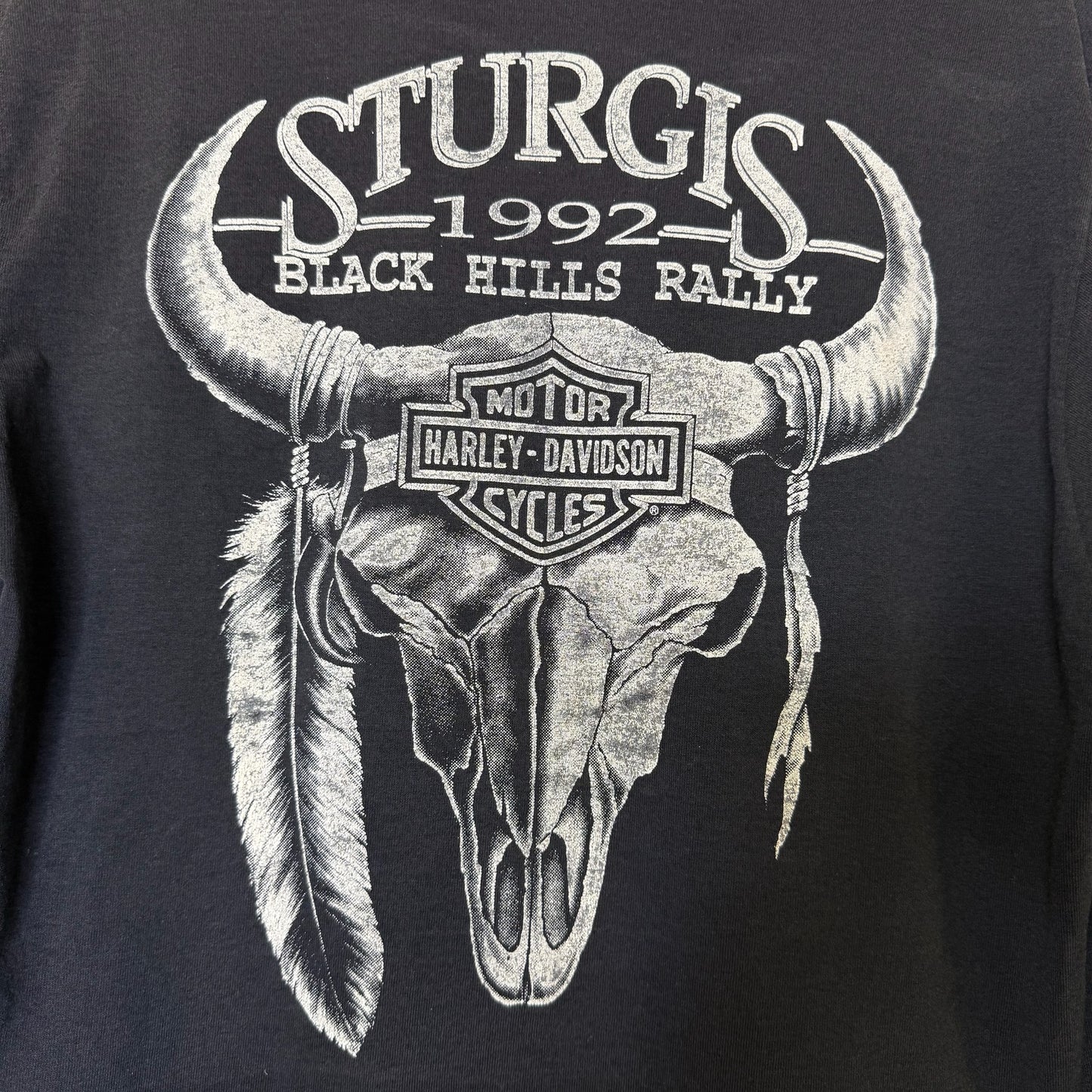 1991 Harley Davidson 3D Emblem T-Shirt Sz L (B1721)