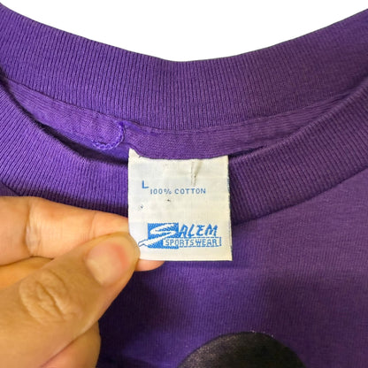 1990 Magic Johnson Los Angeles Lakers Salem NBA T-shirt Sz L (A3093)
