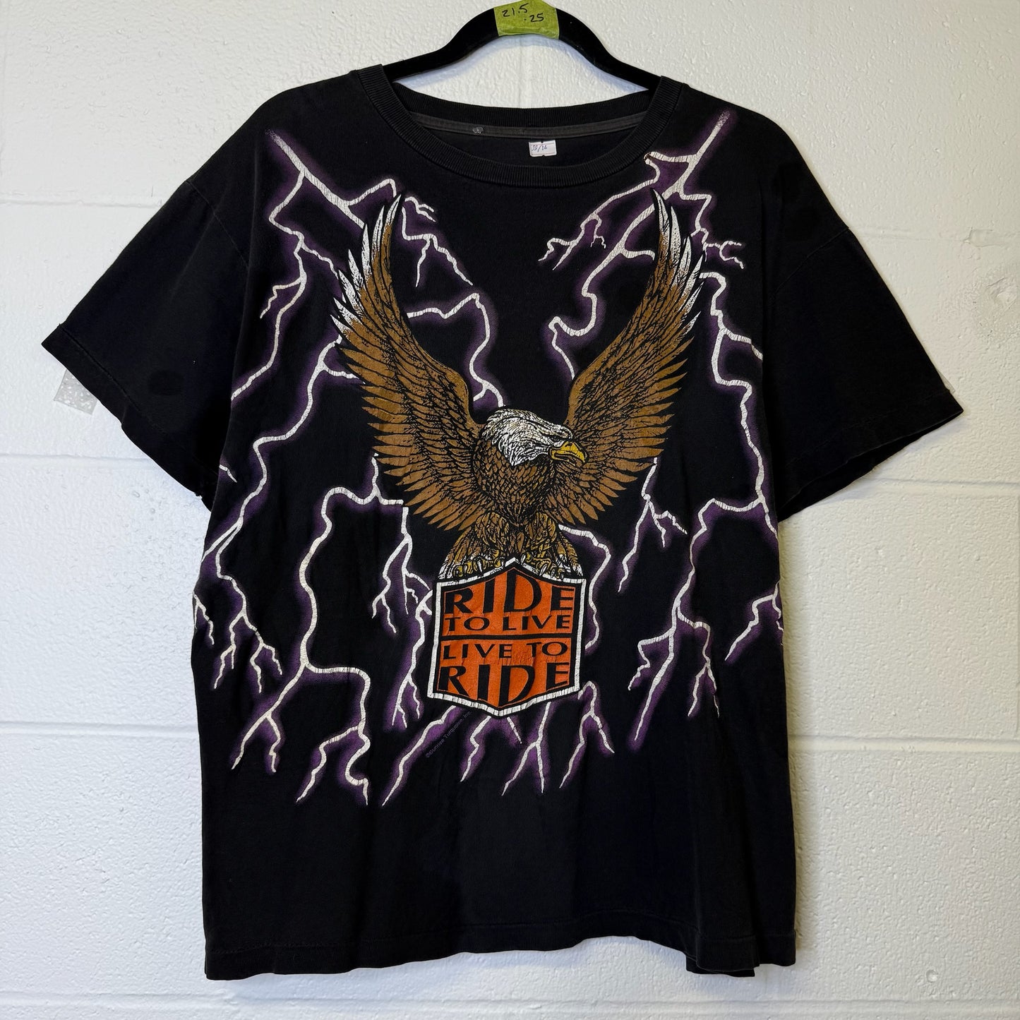 90s Eagle Ride to Live American Thunder T-shirt Sz M (B1713)