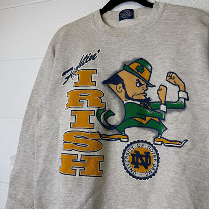90's Notre Dame Fighting Irish NCAA Crewneck Sweater Sz M (B2353)