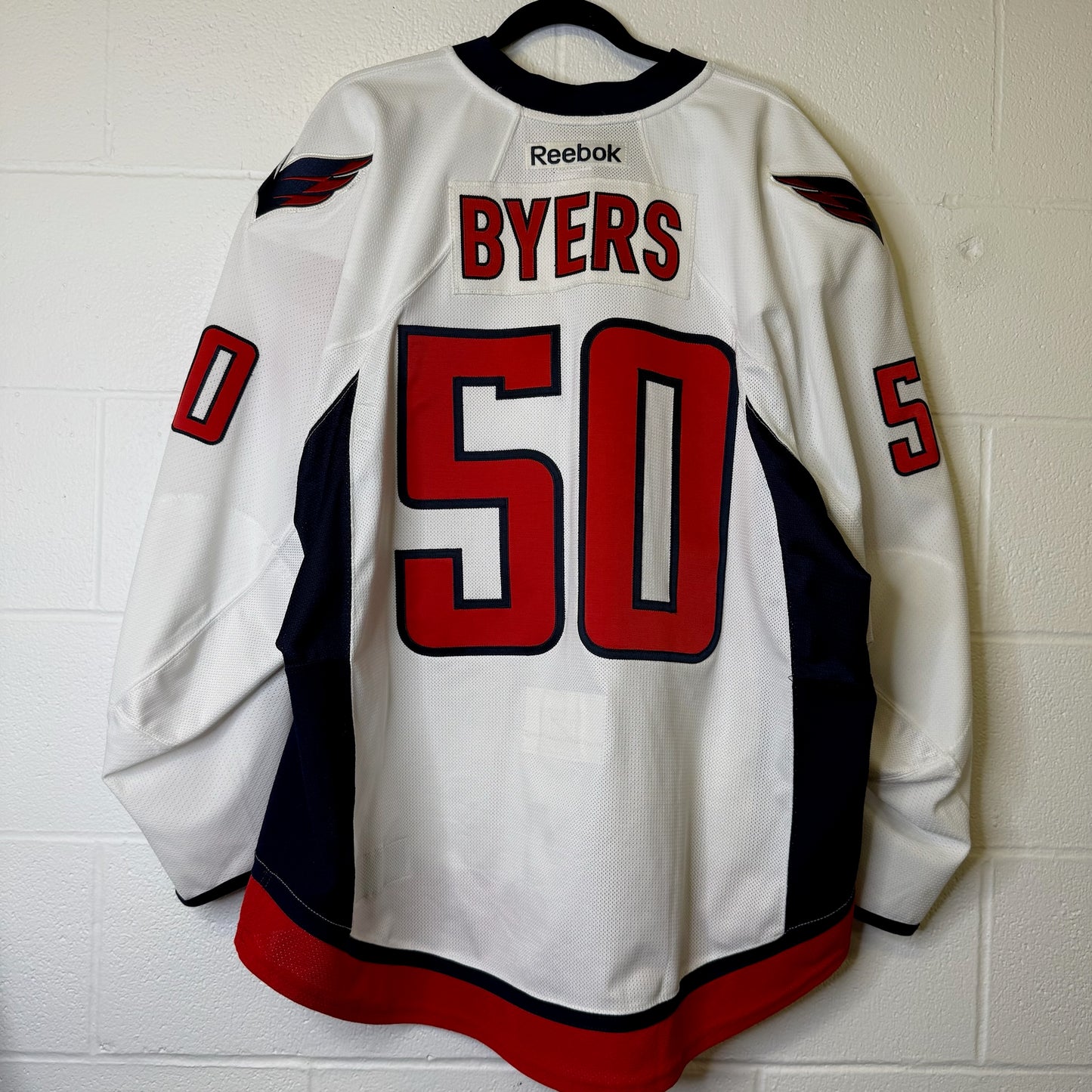 90s Washington Capitals Dale Byers NHL CCM Jersey Game Worn (B1965)