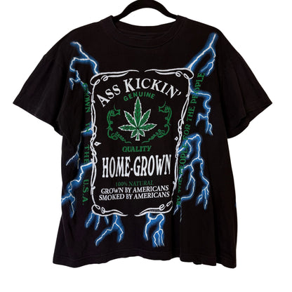 90s 420 Weed American Thunder Lightning T-shirt (B2520)