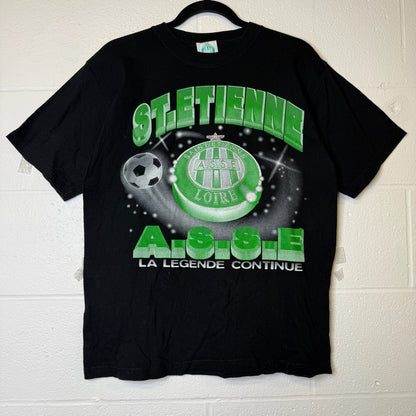 90s St Etienne ASSE Soccer T-Shirt Sz M (B2631)