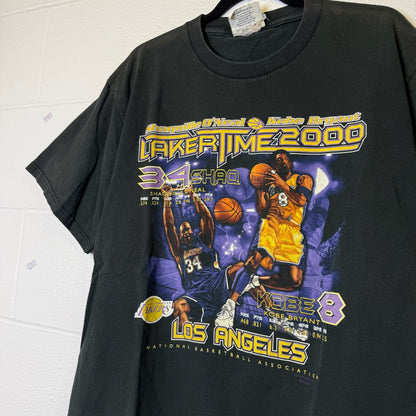 90's LA Lakers Kobe Bryant NBA T-Shirt Sz L (B2577)