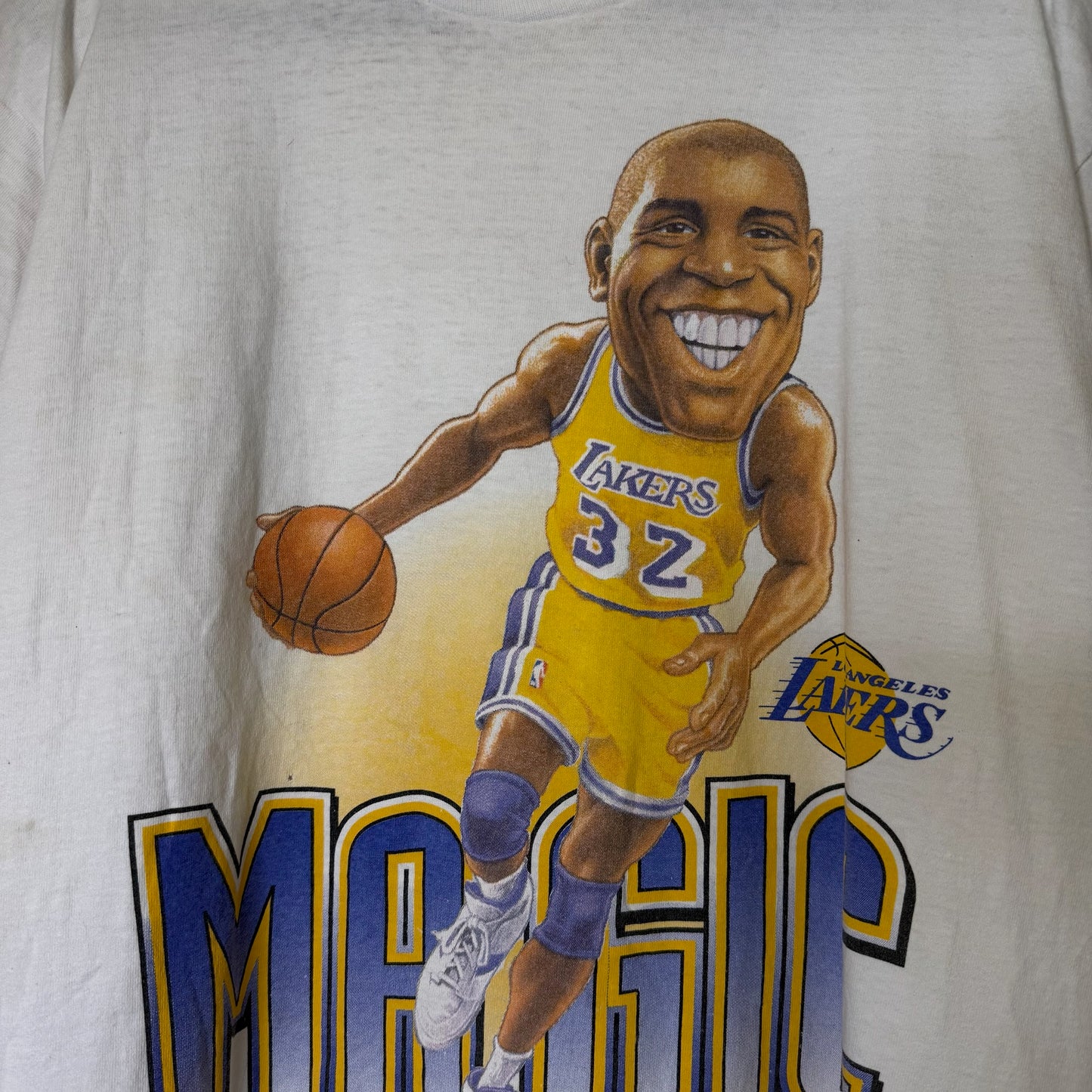 90s Magic Johnson LA Lakers T-Shirt Sz XL (B1776)