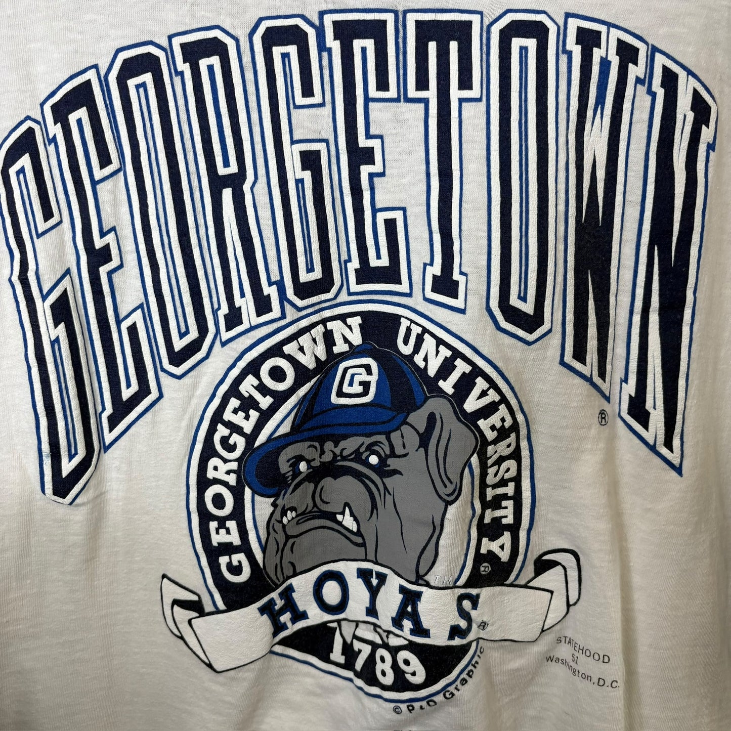 90s Georgetown Hoyas T-shirt Sz M (A7312)