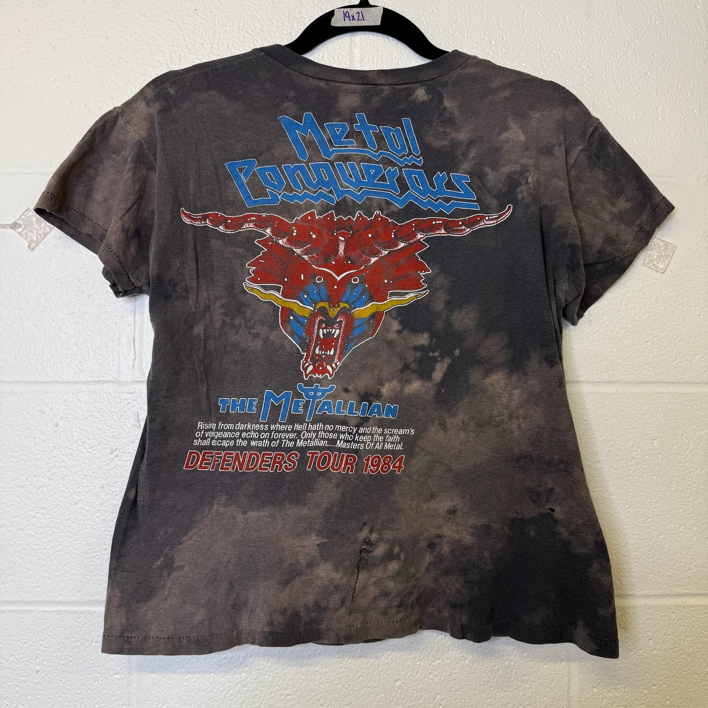 1984 Judas Priest Defenders of the Faith Tour T-Shirt Sz M (B421)