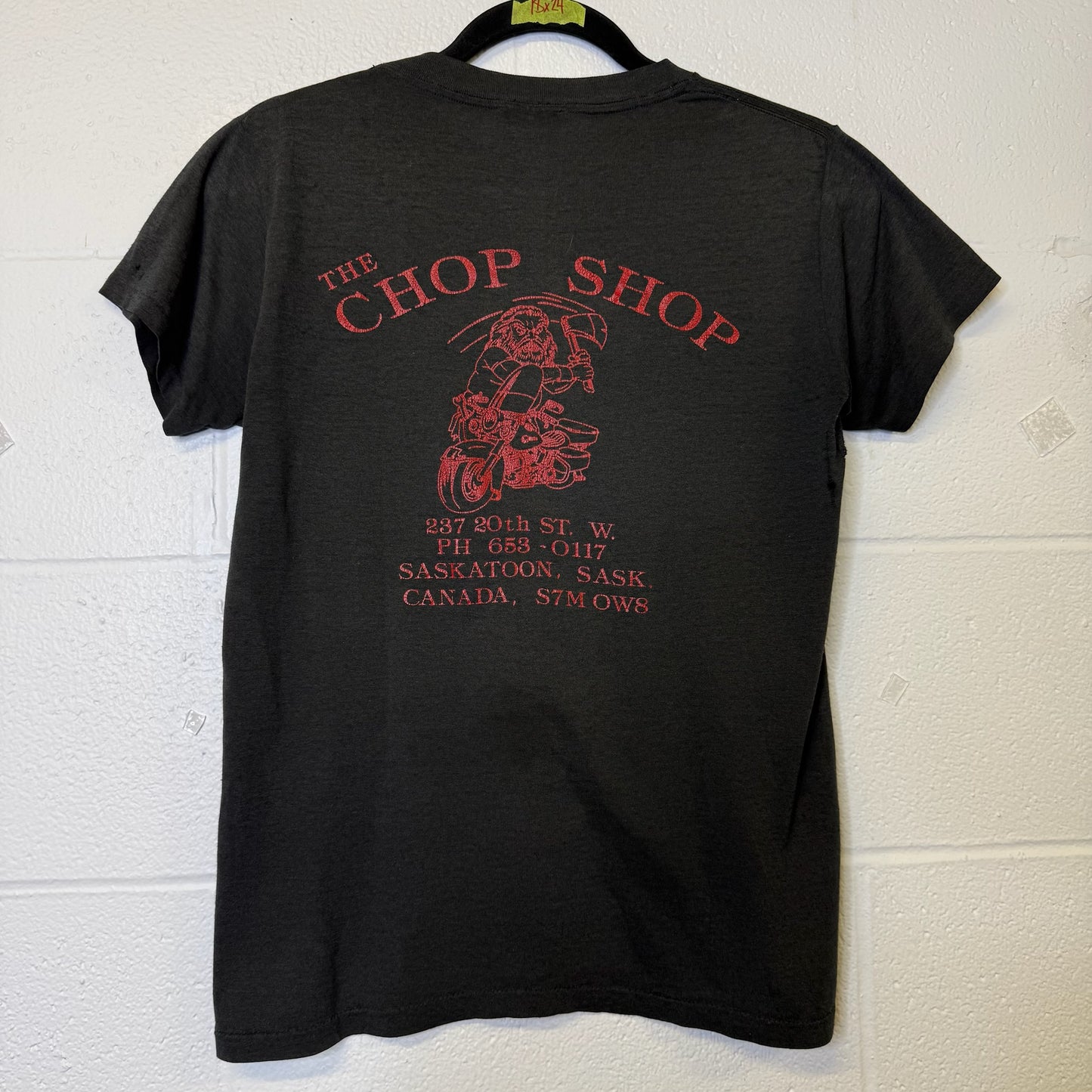 1989 Harley Davidson Chop Shop 3D Emblem T-Shirt Sz M (B471)