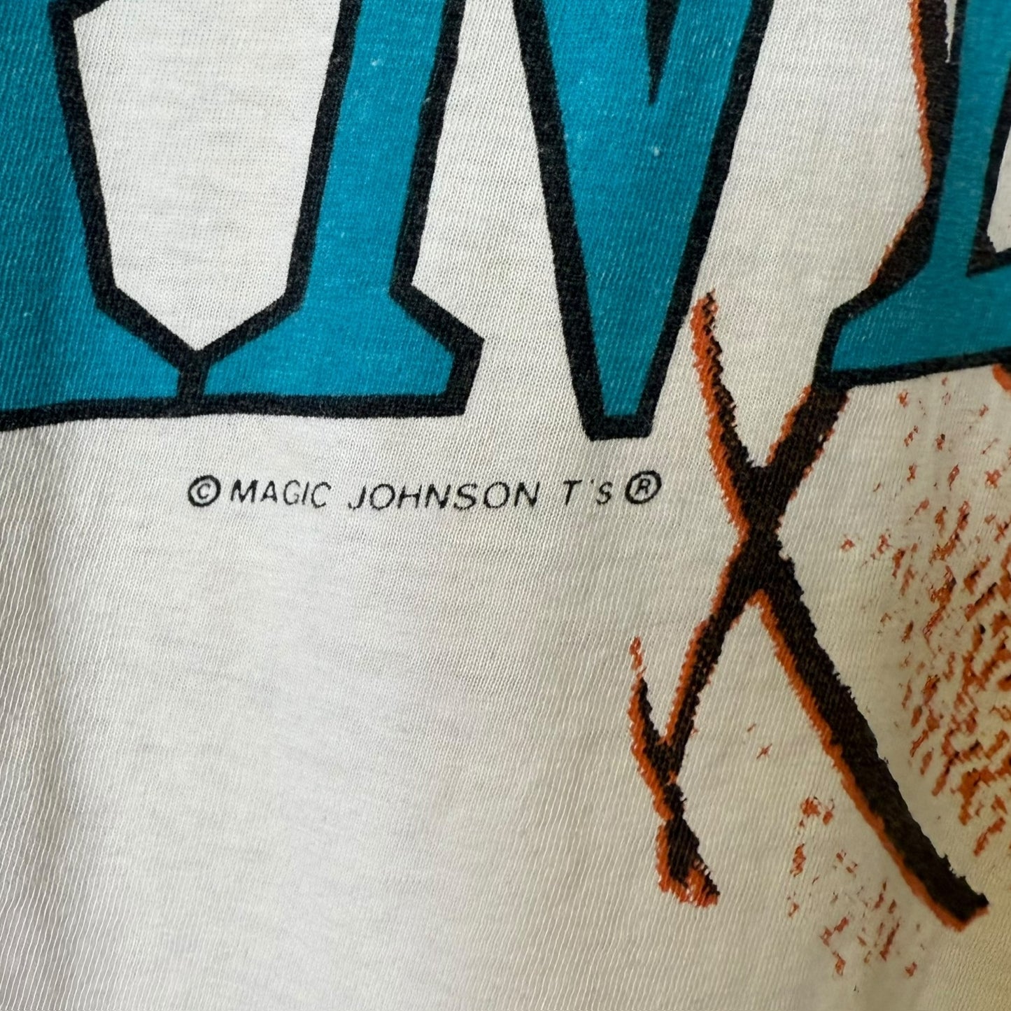 90s Charlotte Hornets Magic Johnson T's NBA AOP Sz XL