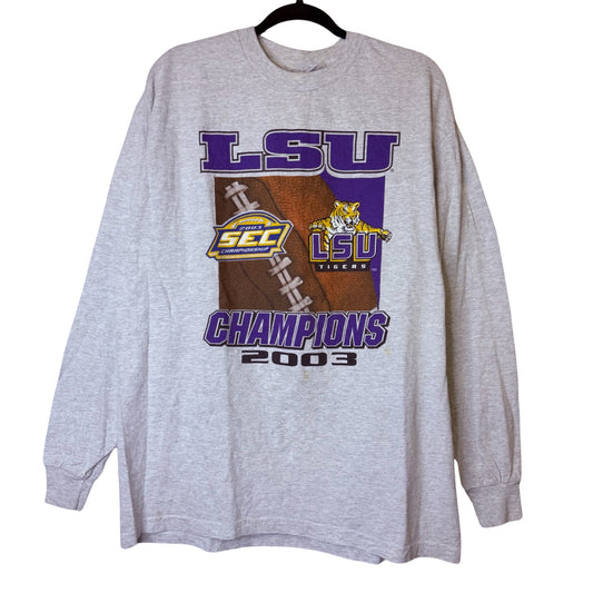 2003 LSU Tigers NCAA Champions Long Sleeve Sz XL (B2400)