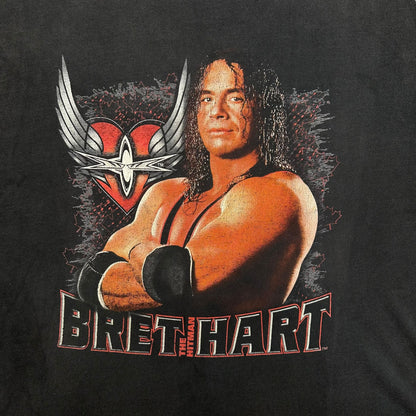 90s Bret Hart WWF T-shirt Sz 2XL (A6030)