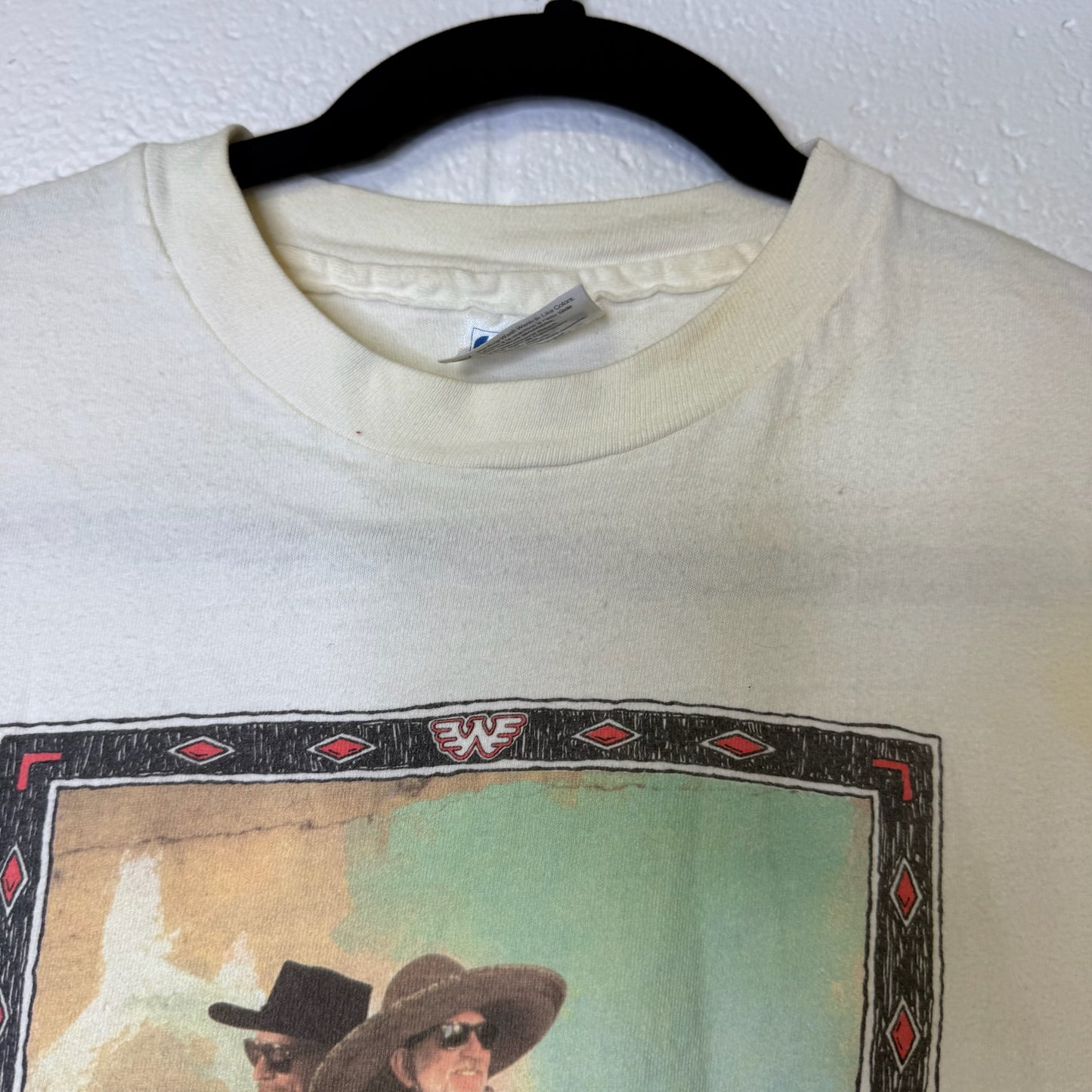90s Willie Nelson & Waylon Jennings Band T-Shirt Sz L (B2645)
