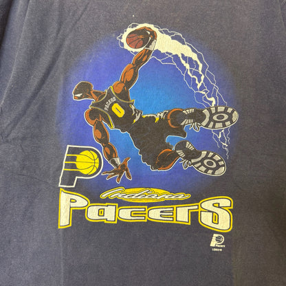 90s Indiana Pacers NBA T-shirt Sz L (B2539)