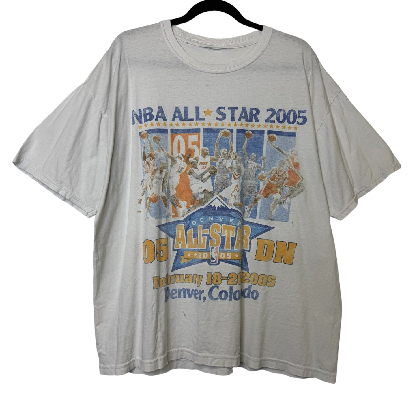 2005 NBA All Star Game Denver Colorado T-Shirt Sz XL (A6353)