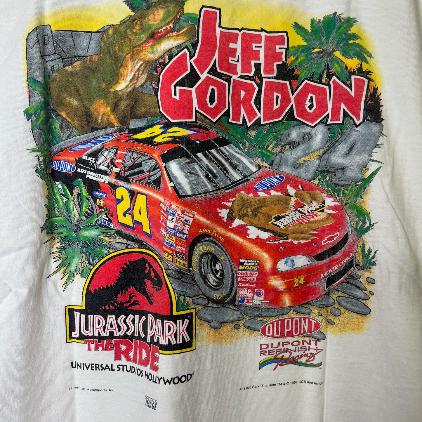 1997 Jurassic Park Jeff Gordon NASCAR T-shirt Men’s XXL (B2440)