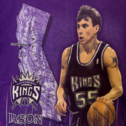 90s Jason Williams Sacramento Kings NBA  T-shirt size Large (B2485)