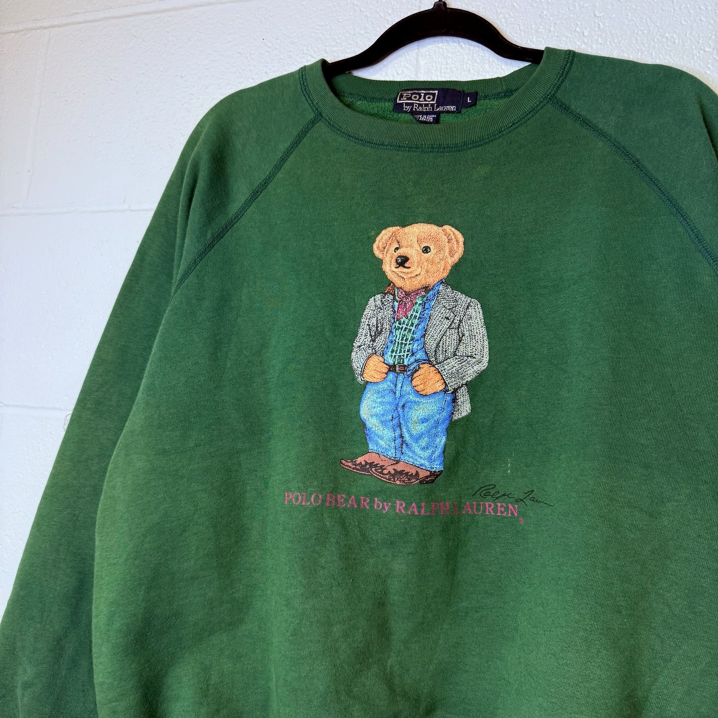 90's Polo Bear Ralph Lauren Crewneck Sz L