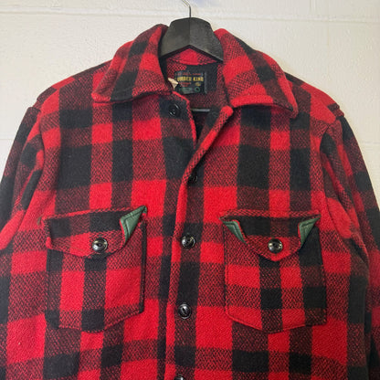 70's Plaid Lumber King Jacket Sz L (B1777)