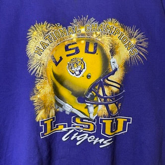 2003 LSU Tigers NCAA Football Crewneck Sz 2XL (B2099)