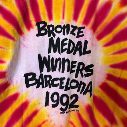 Vintage 1996 Grateful Dead Lithuania AOP T-Shirt Sz L Tie Dye Basketball