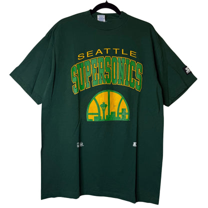 90s Seattle Supersonics Salem NBA T-Shirt Sz L (B2416)