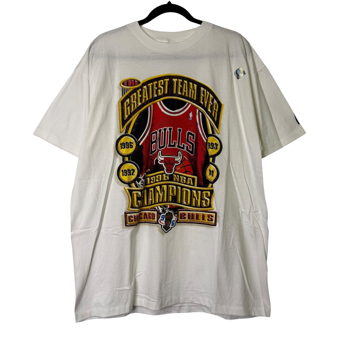 1996 Chicago Bulls NBA T-Shirt Sz L (B1629)