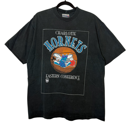 90s Charlotte Hornets NBA T-Shirt Sz XL (B2385)
