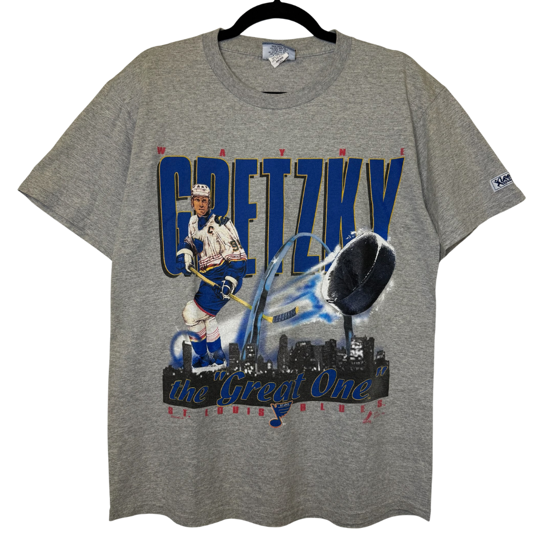90s Wayne Gretzky St Louis Blues NHL T-Shirt Sz M (B2879)