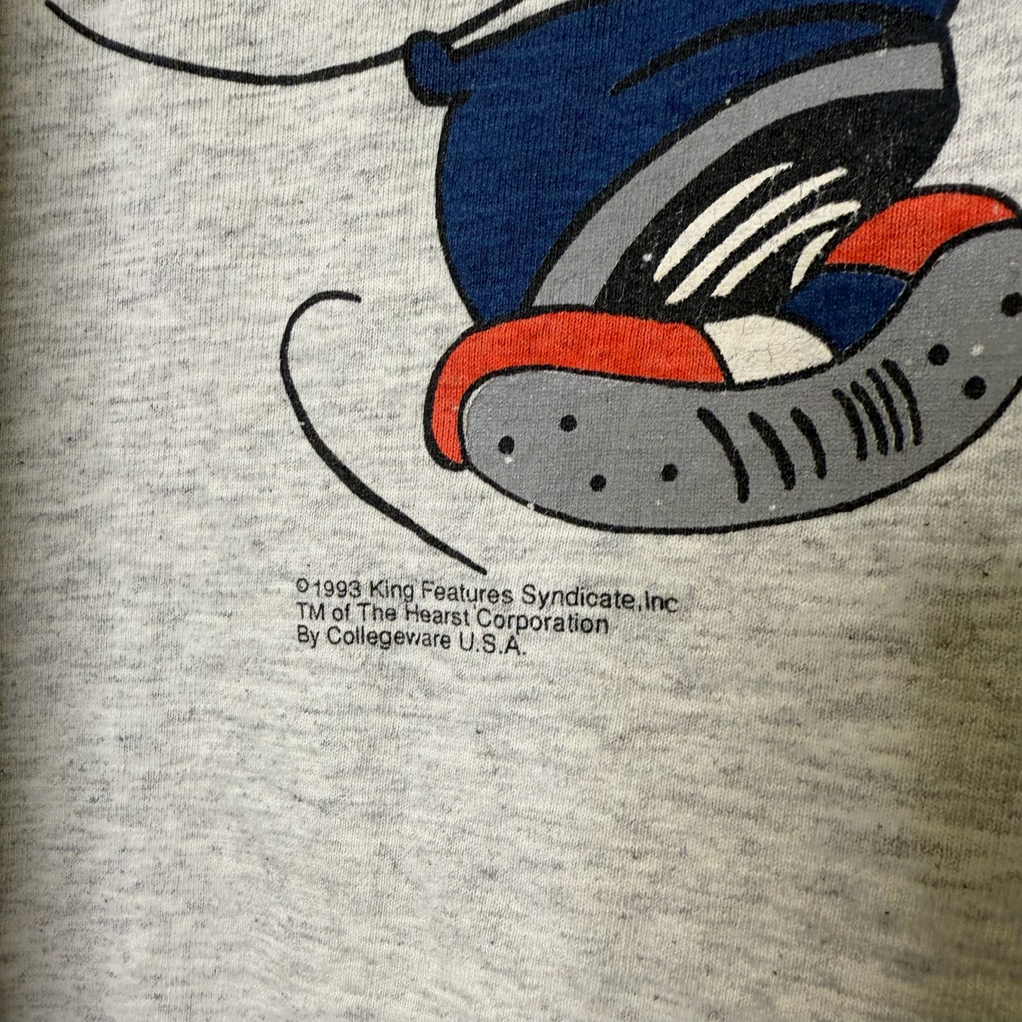 1993 Georgetown Hoyas Popeye NCAA  T-Shirt Sz XL (B682)