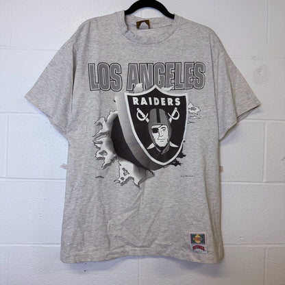 90's Los Angeles Raiders Nutmeg Breakthrough T-shirt Sz L (B2522)