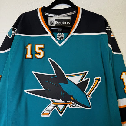 2009-11 Dany Heatley San Jose Sharks Reebok NHL Hockey Jersey Sz L (B1797)