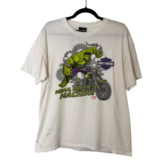 2018 Harley Davidson x Marvel Hulk T-Shirt Sz L (A6333)