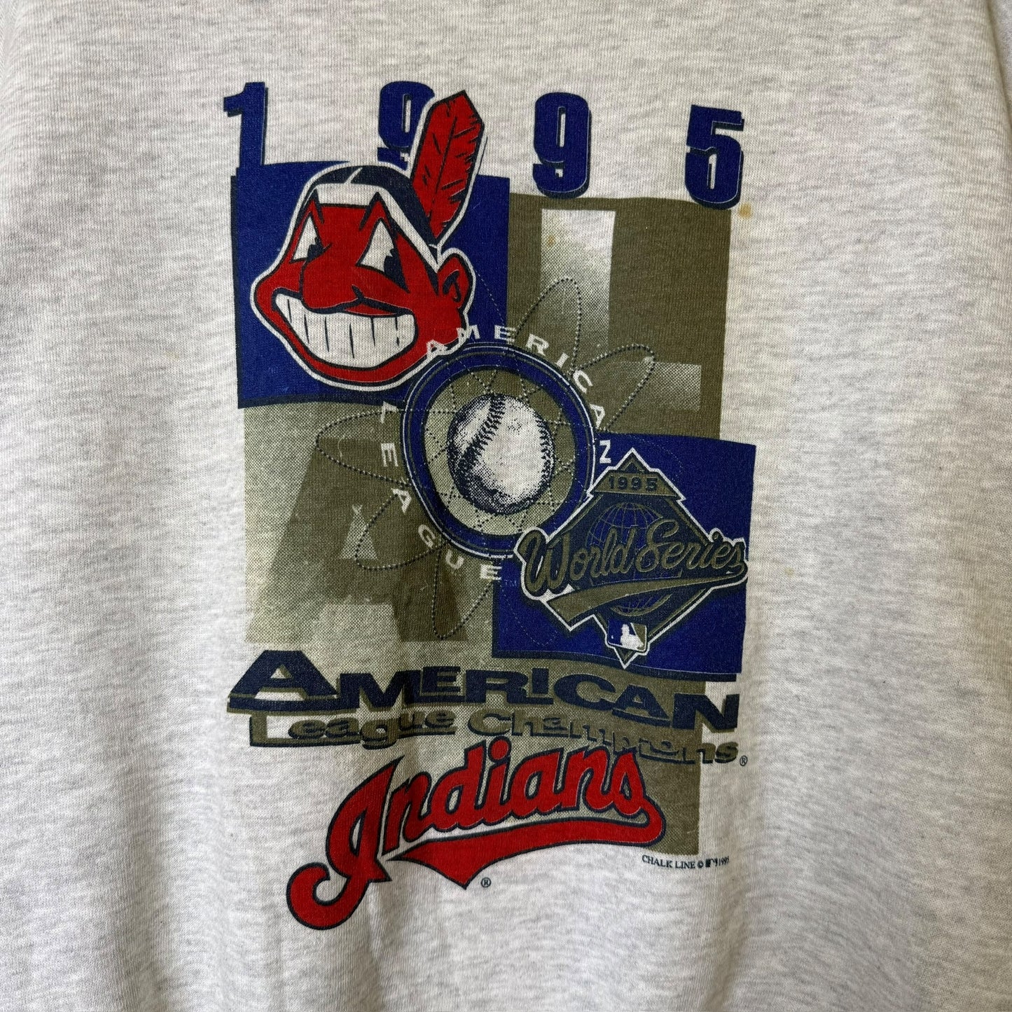 90's Cleveland Indians Crewneck Sz XL (B1929)