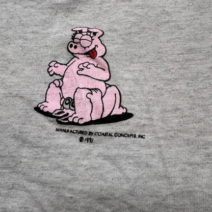 1991 Pigs Sex Positions T-Shirt Sz L (A6033)