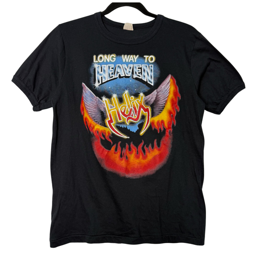 1986 Helix Long Way to Heaven Band T-Shirt Sz XL