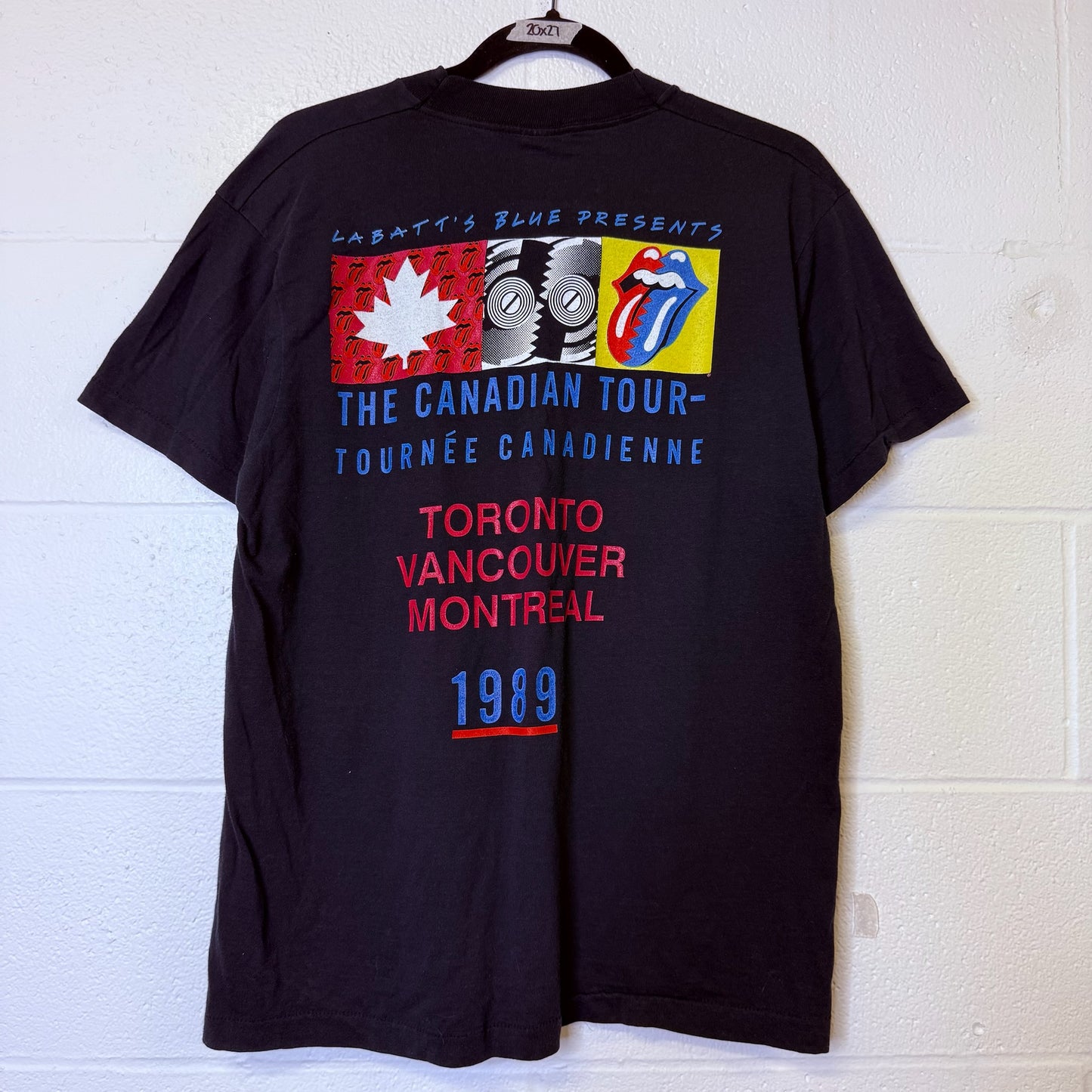 1989 The Rolling Stones Steel Wheels Band T-shirt Sz L