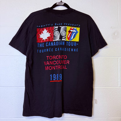 1989 The Rolling Stones Steel Wheels Band T-shirt Sz L