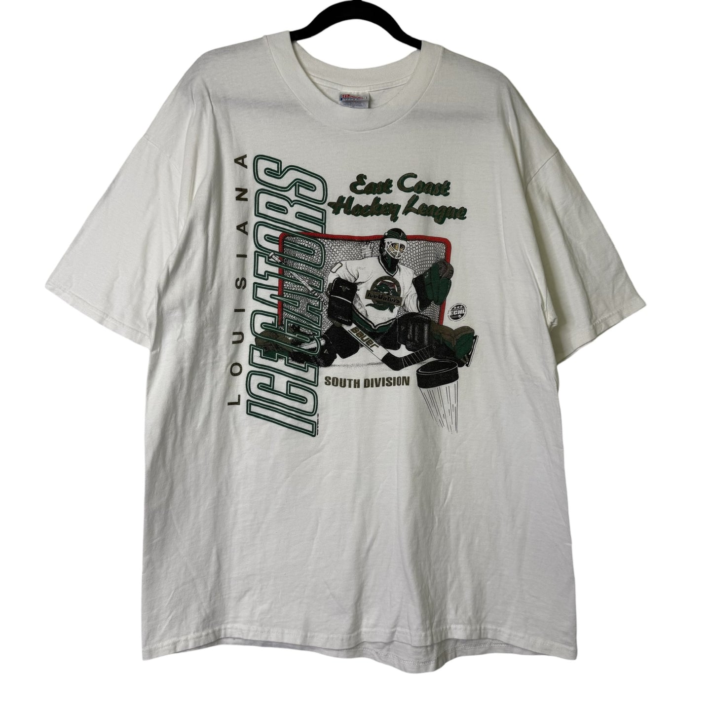 90's Louisiana Ice Gator Hockey T-shirt Sz XL (B678)