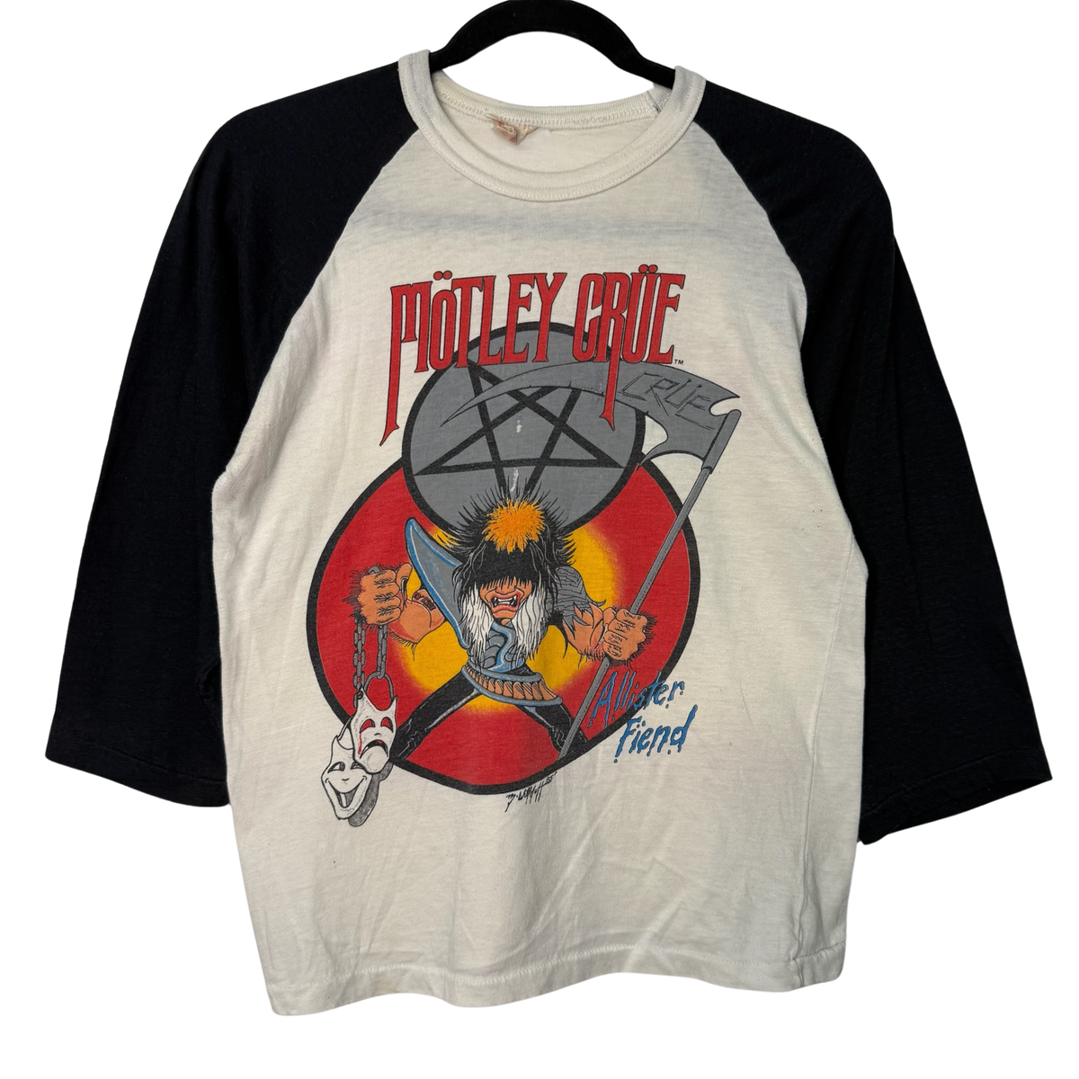 1985 Motley Crue Theatre of Pain Raglan T-Shirt Sz M
